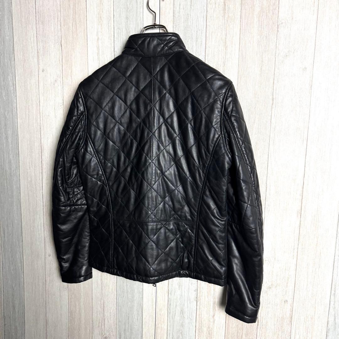 2467【希少・美品】ダファー キルティング ラムナッパ レザージャケット