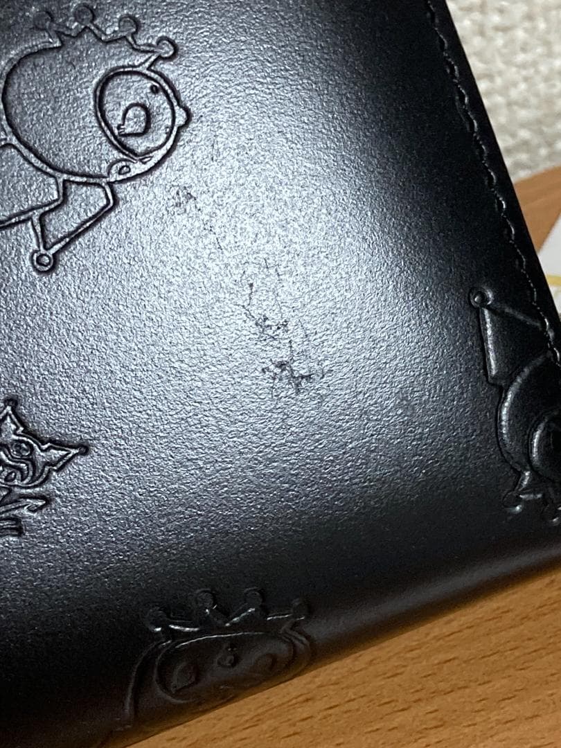 ナダヤ サンリオキャラクターズ 長財布 クロミ 牛革製 ブラック タグ付き未使用