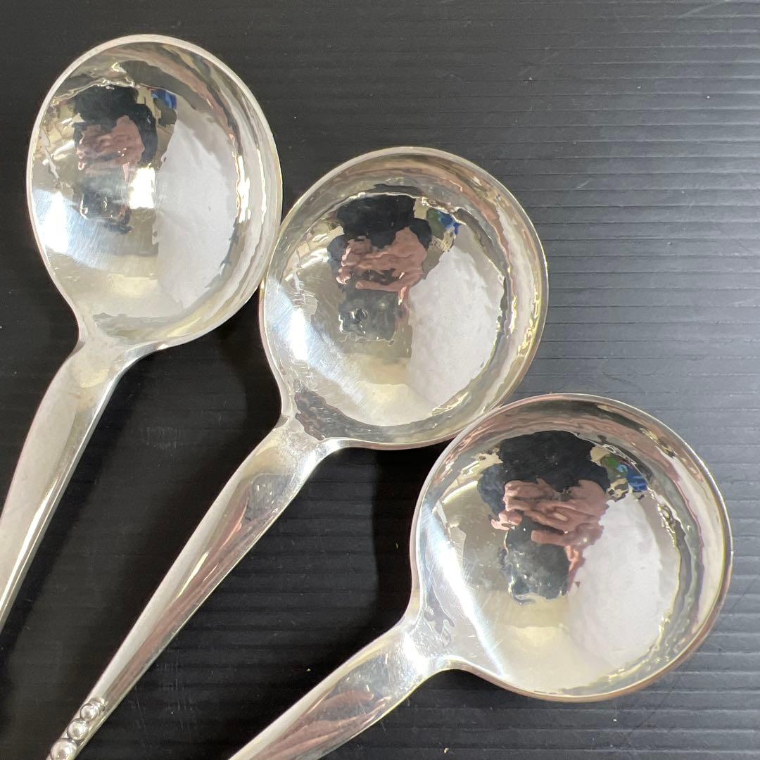 ジョージジェンセン激レア品ブロッサムsterling925スープスプーン6本共袋