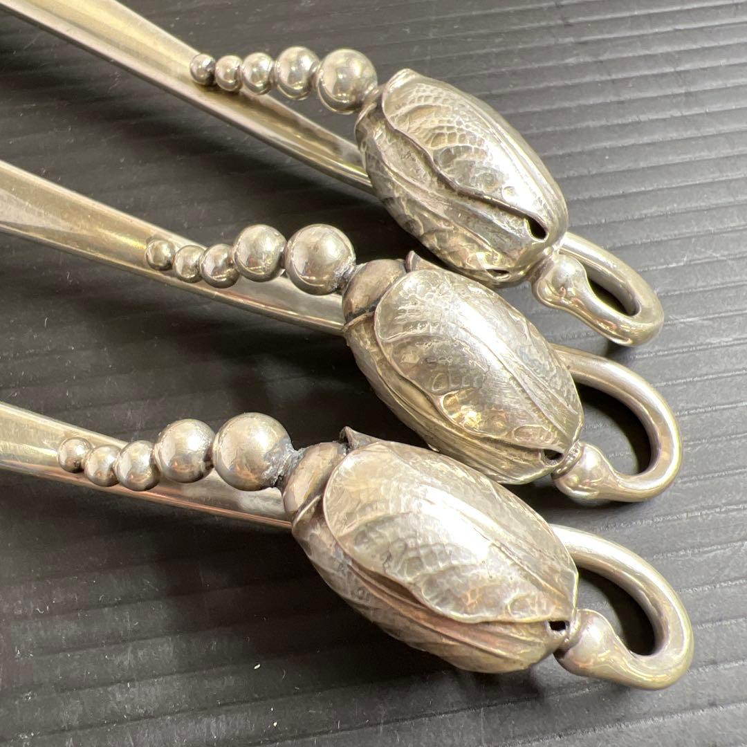 ジョージジェンセン激レア品ブロッサムsterling925スープスプーン6本共袋