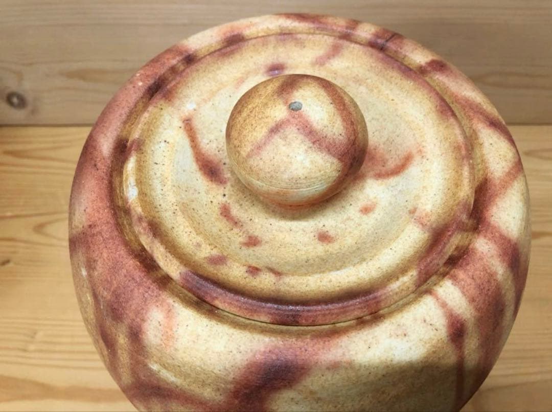 未使用/特価❕美濃燒/安藤百利行作/百窯/火襷/水指/1点　　茶道具/水差し