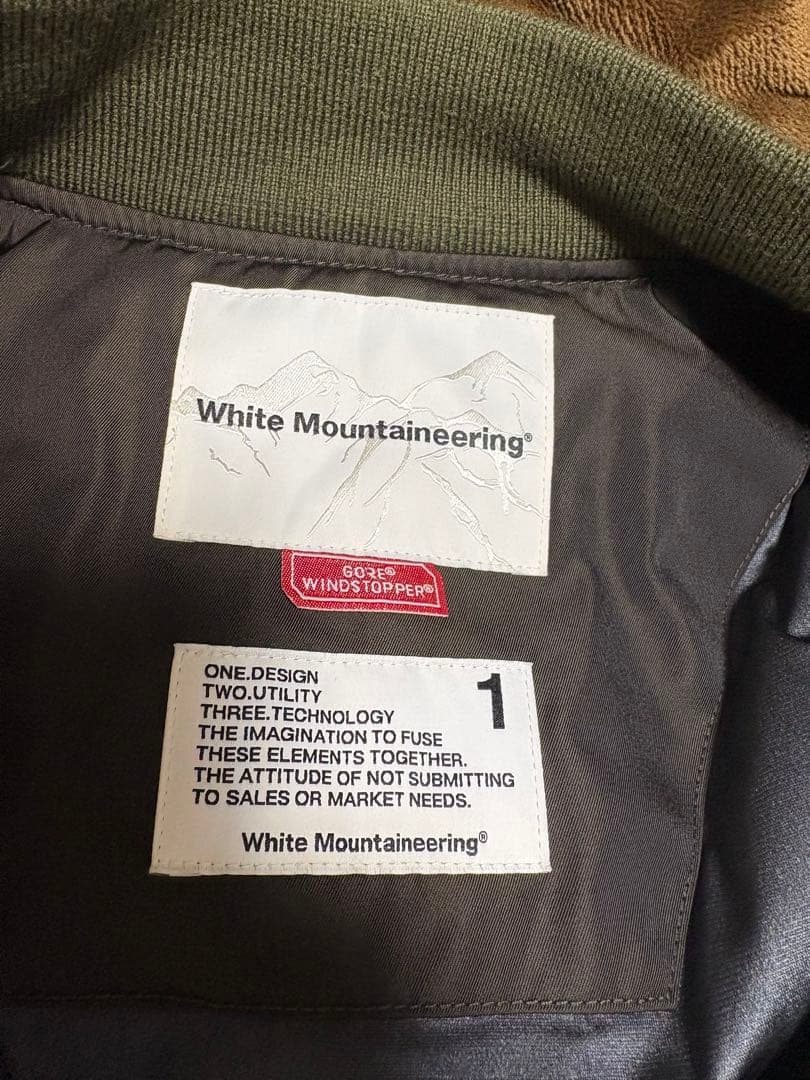 ホワイトマウンテニアリング　アウター　ジャケット　ダウン　カーキ　サイズ1