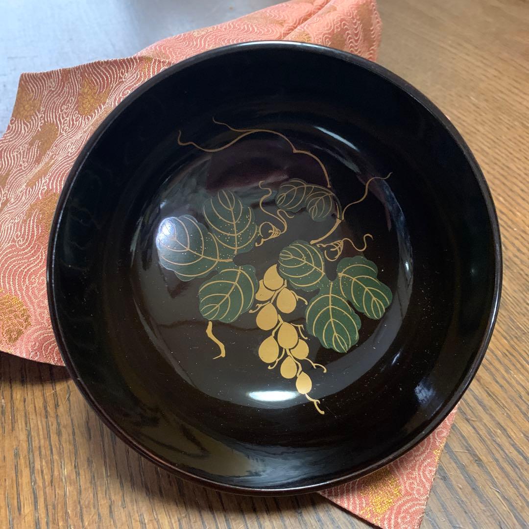本漆塗蒔絵漆器⭐️蓋付椀⭐️ペアセット⭐️蔵保管⭐️超美品