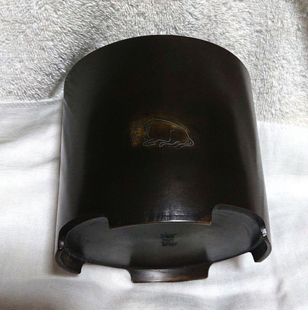 銅製火入れ2個セット 動物彫刻付きA448