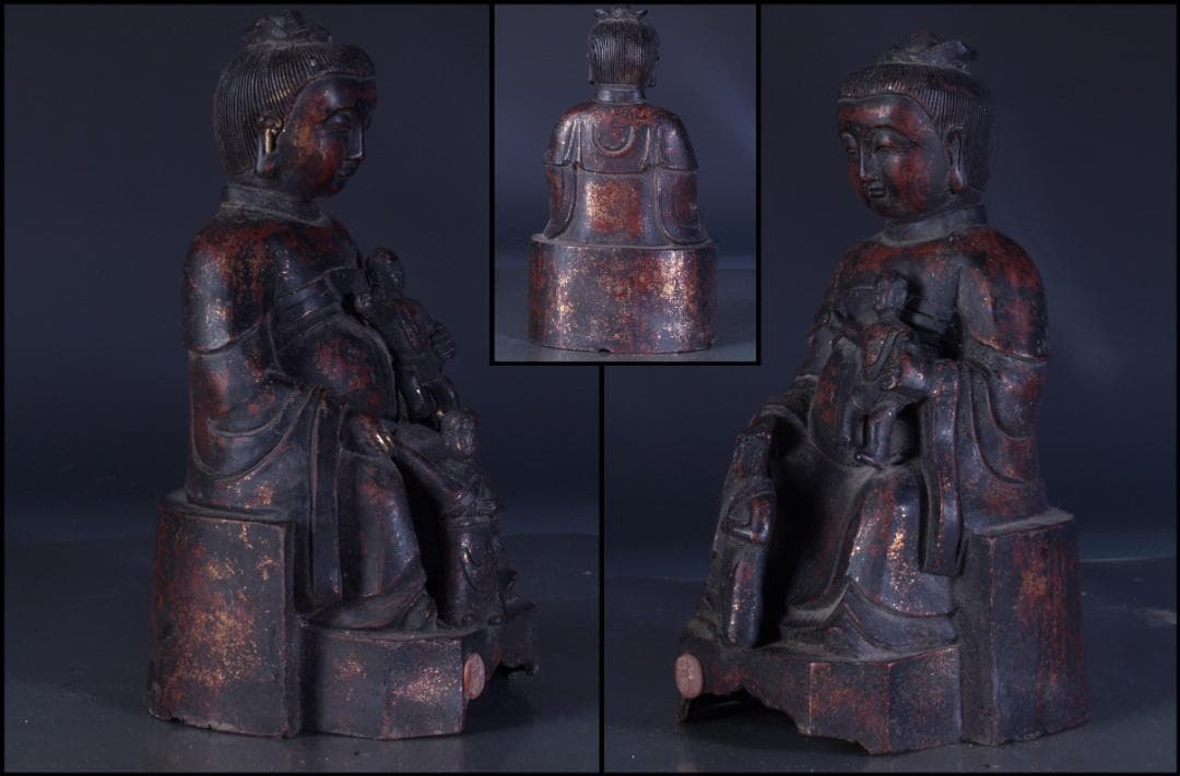旧家整理品　中国清時代保管委員会共箱　銅製仏像※激安骨董品 Z0118A14-4