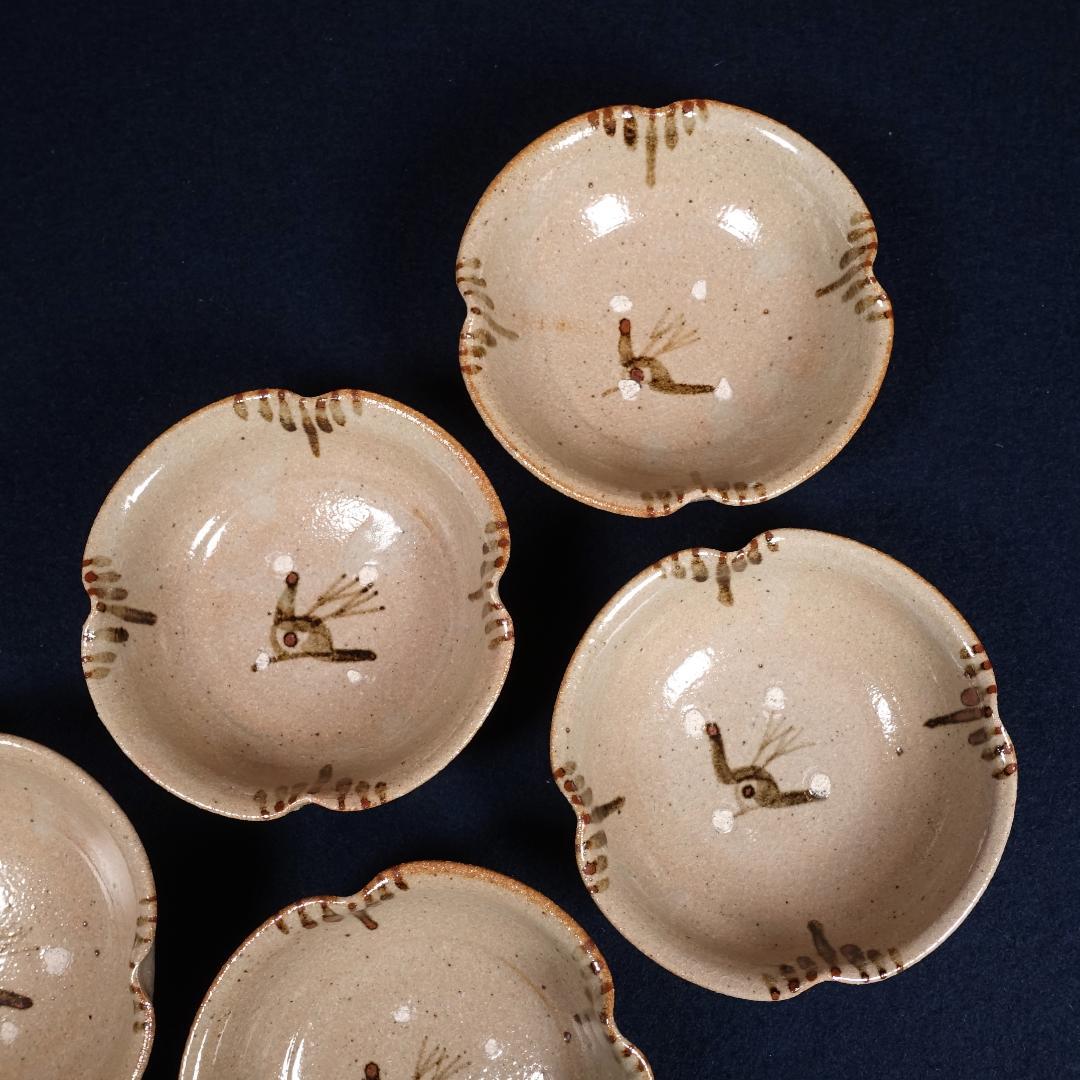 13代 中里太郎右衛門窯 絵唐津 銘々皿 小皿 5客 共箱