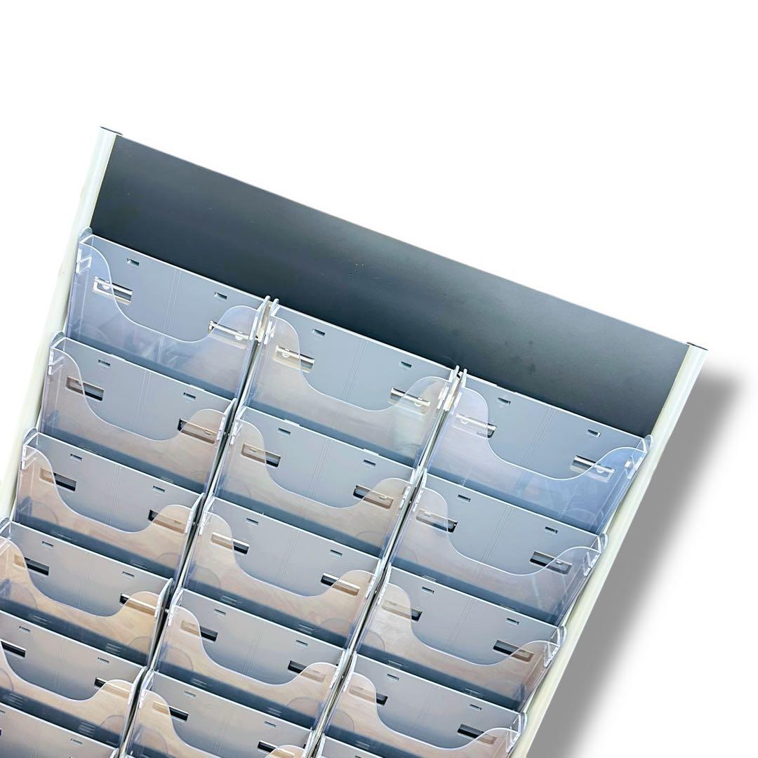 【送料無料】ミヅシマエ業 パンフレットスタンド NPF-C308 8段x3列