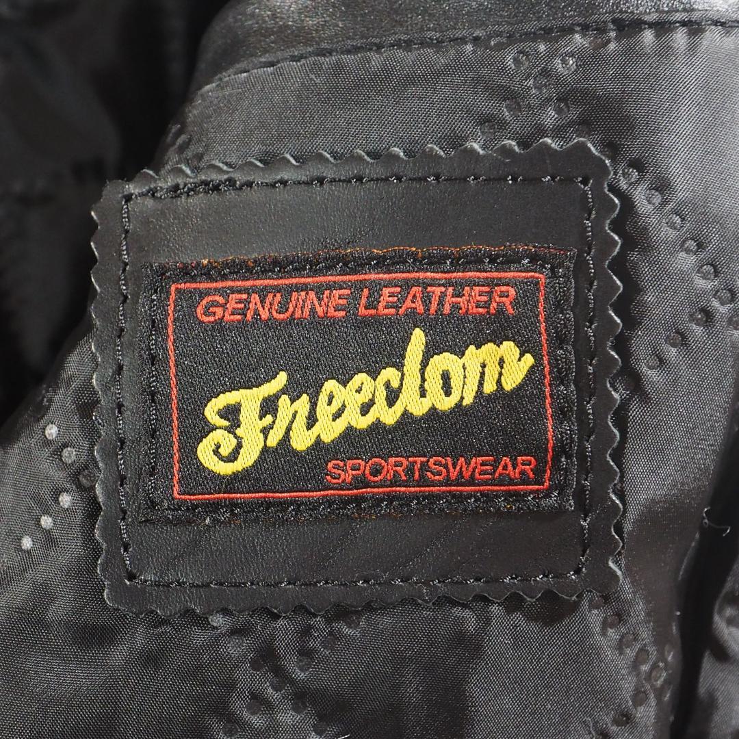 美品★フリーダム Freedom ライダースジャケット 本革 立襟 肉厚 40