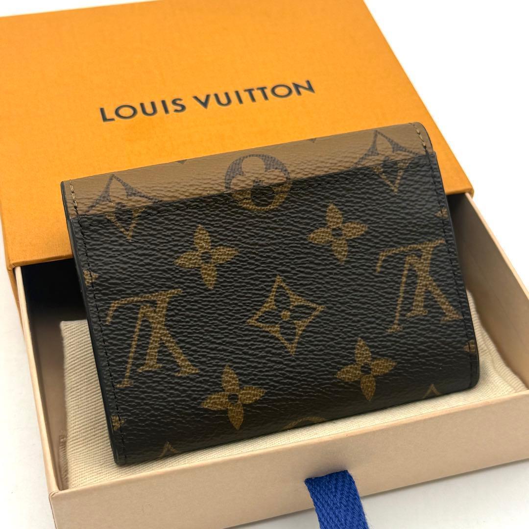 【新品近い】ルイヴィトン モノグラム リバース ポルトモネロザリ 二つ折り財布