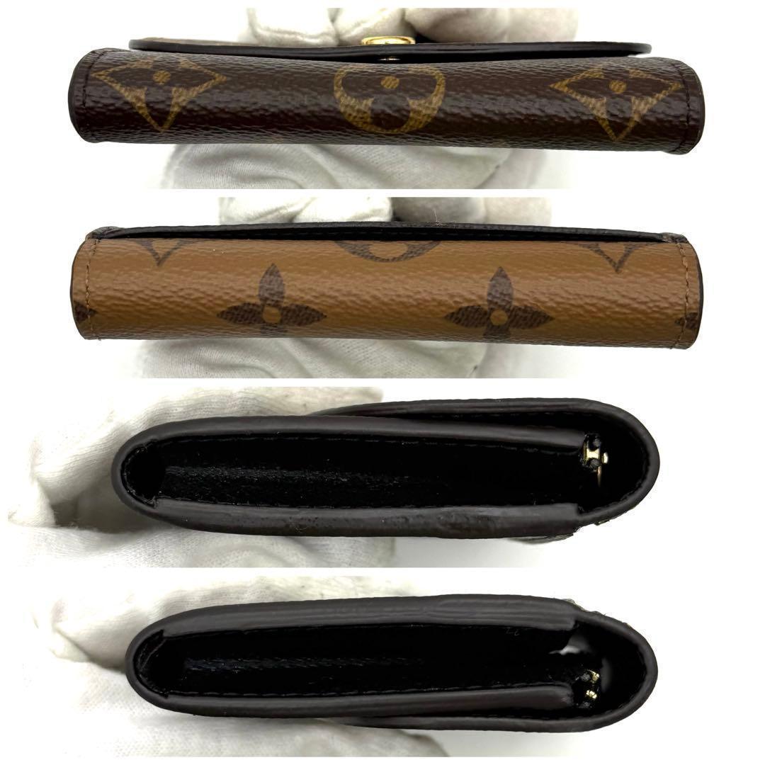 【新品近い】ルイヴィトン モノグラム リバース ポルトモネロザリ 二つ折り財布