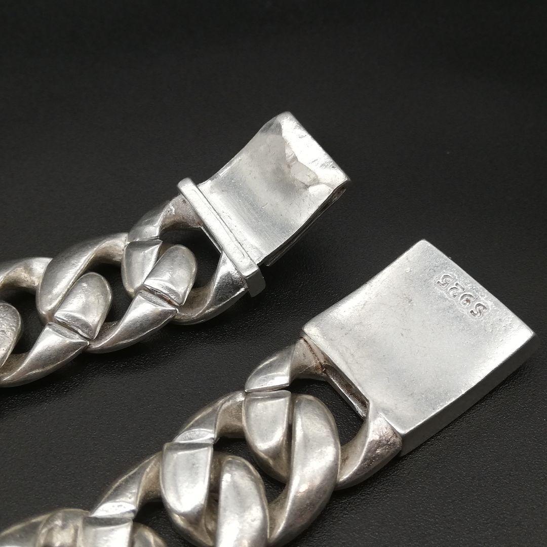 20mm Silver 925 ブレスレット 純銀 メンズ シルバー 極太