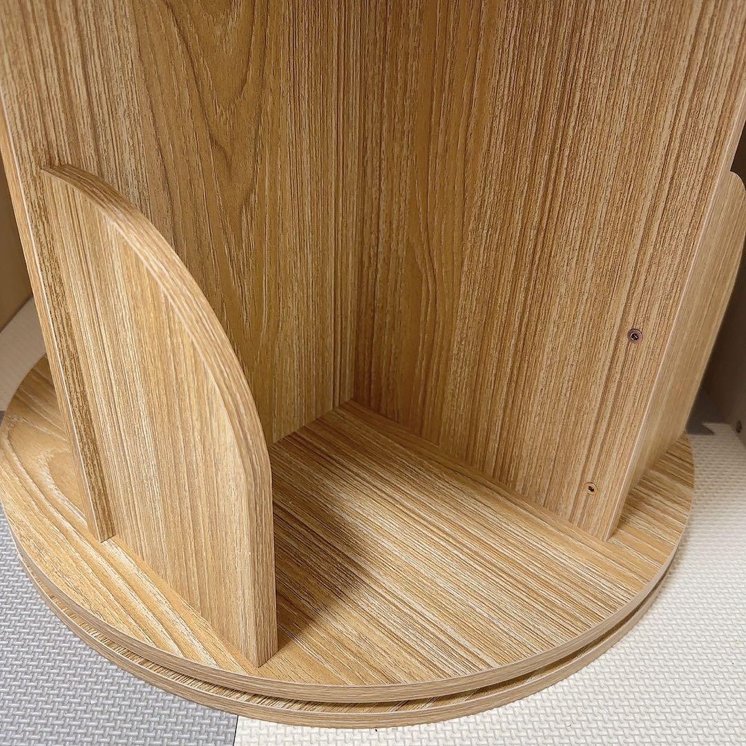 本棚 (回転式本棚) 絵本棚 4段