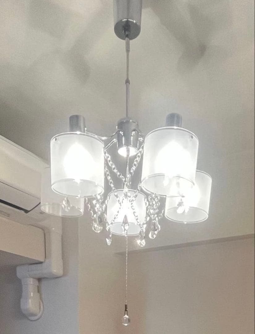 ホワイトシャンデリア 5灯 電球付き Francfranc