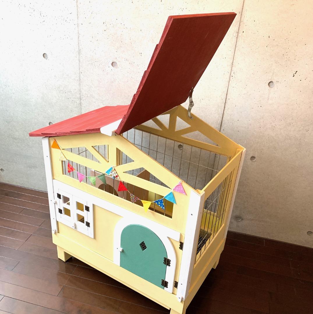 ぱ*お様 【もちつき】壱番館　北欧デザインペットハウス　うさぎ用ケージ　可愛い
