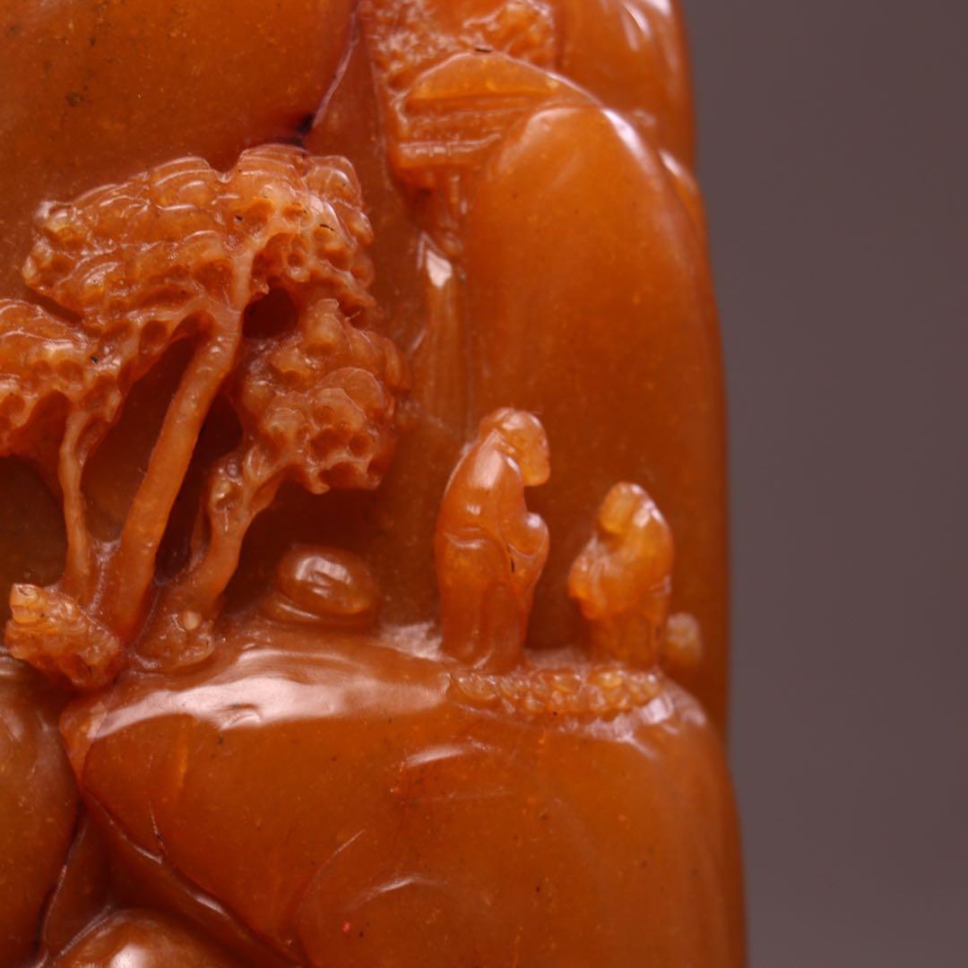 彫刻オブジェ　田黄石　長寿