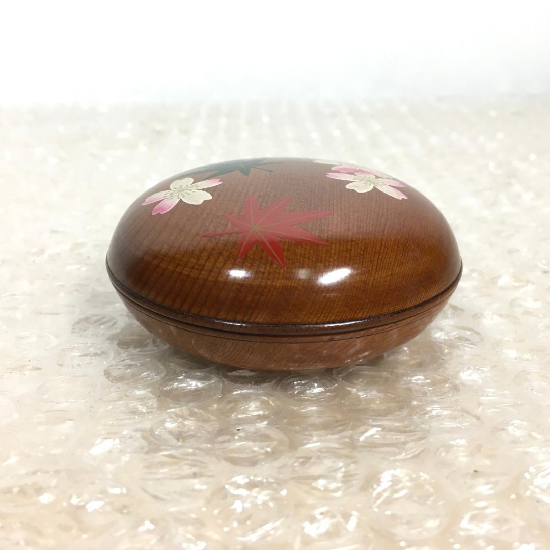 [美品] 小原治五右衛門 城端蒔絵 雲錦文香合 茶道具 共箱/共布/栞