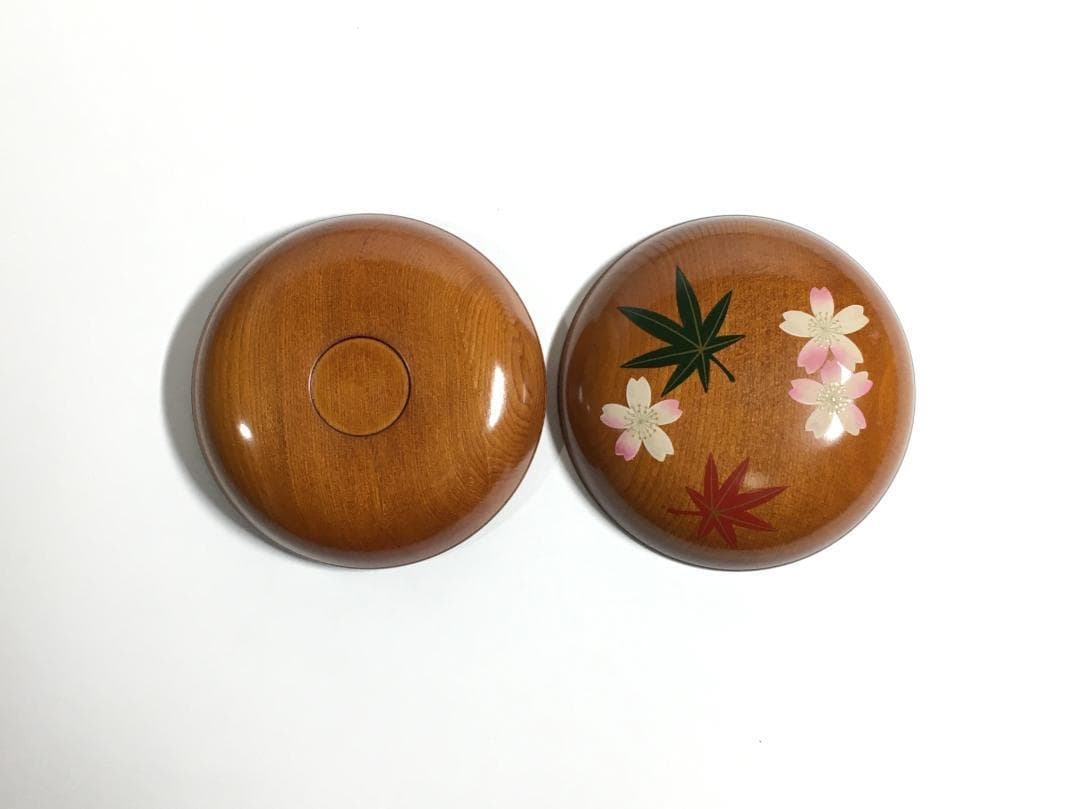 [美品] 小原治五右衛門 城端蒔絵 雲錦文香合 茶道具 共箱/共布/栞