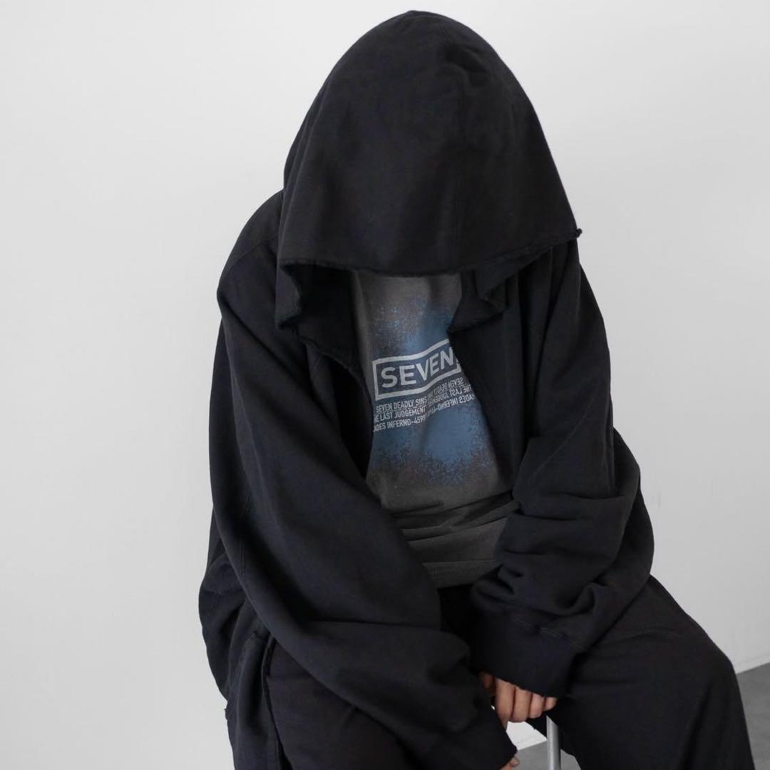 トップス ANCELLM OVER SWEAT COAT HOODIE