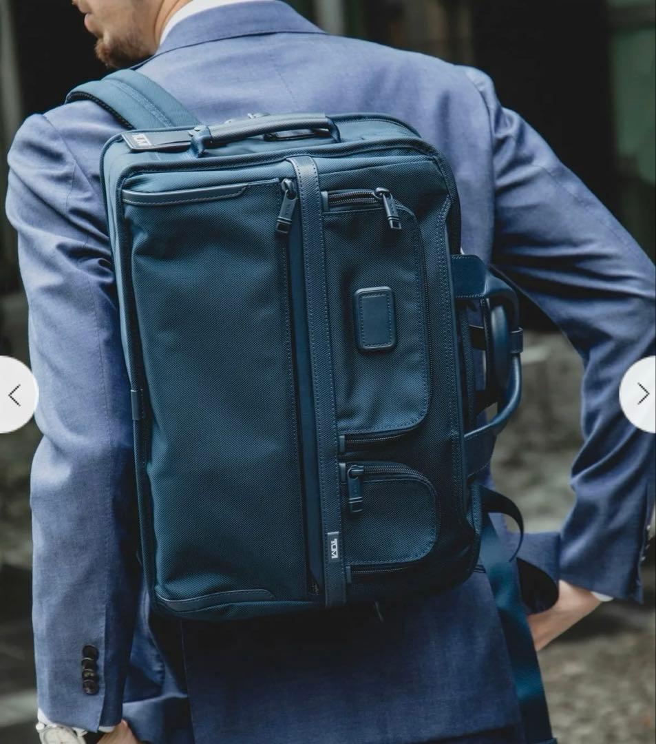 【美品】TUMI for SHIPS ALPHA3 3WAYブリーフ　ネイビー