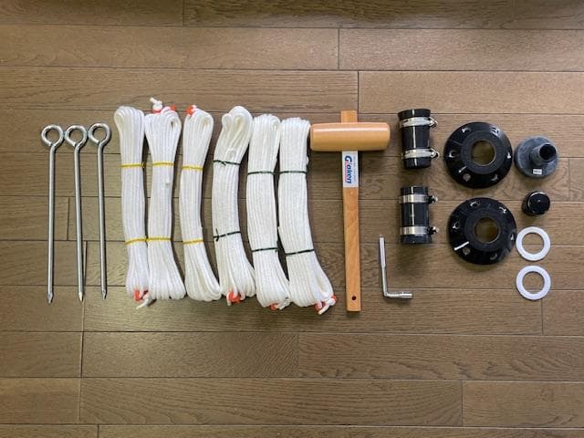 フィールドポール　38Φ10mアンテナ支柱セット　【未使用品】