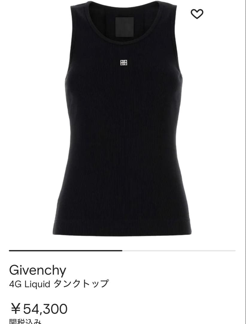 今日のみ値下げGIVENCHY タンクトップ　ジバンシイ　ブラック　正規品