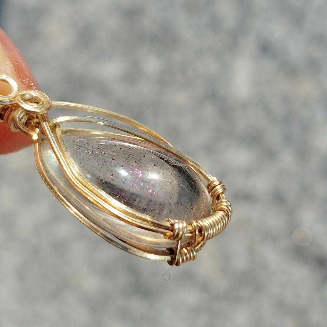 ティンカーベルクォーツ✨ピンクファイヤークォーツ✨ペンダントトップ 幻の水晶✨