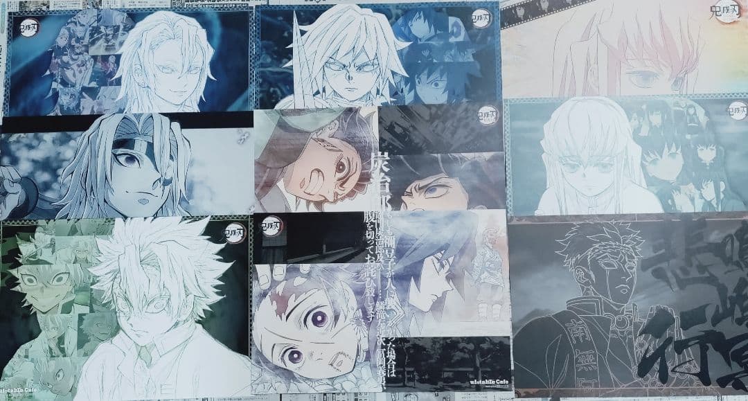 鬼滅の刃　カフェ　ダイニング　ランチョンマット86枚まとめ売り　義勇　実弥他