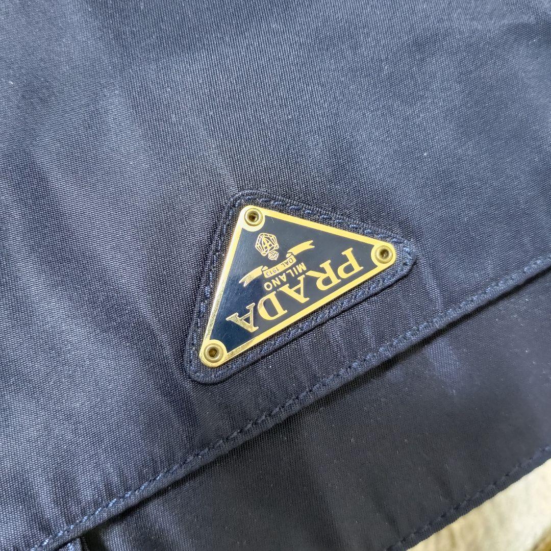 PRADA トライアングルロゴ ミニハンドバッグ ブラック ゴールド