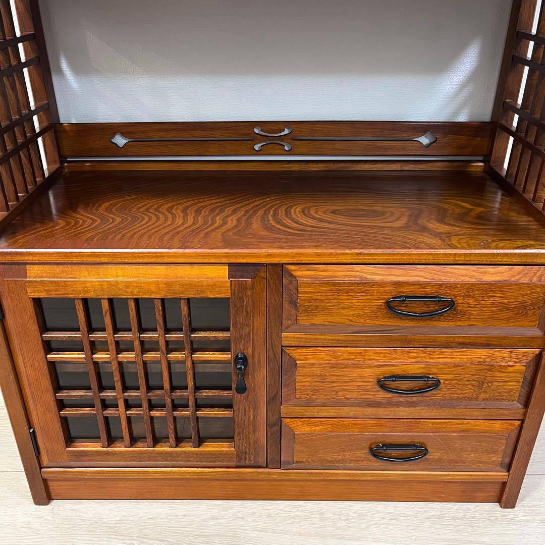 （ち17）karimoku カリモク オールドカリモク 茶箪笥 飾り棚 茶棚