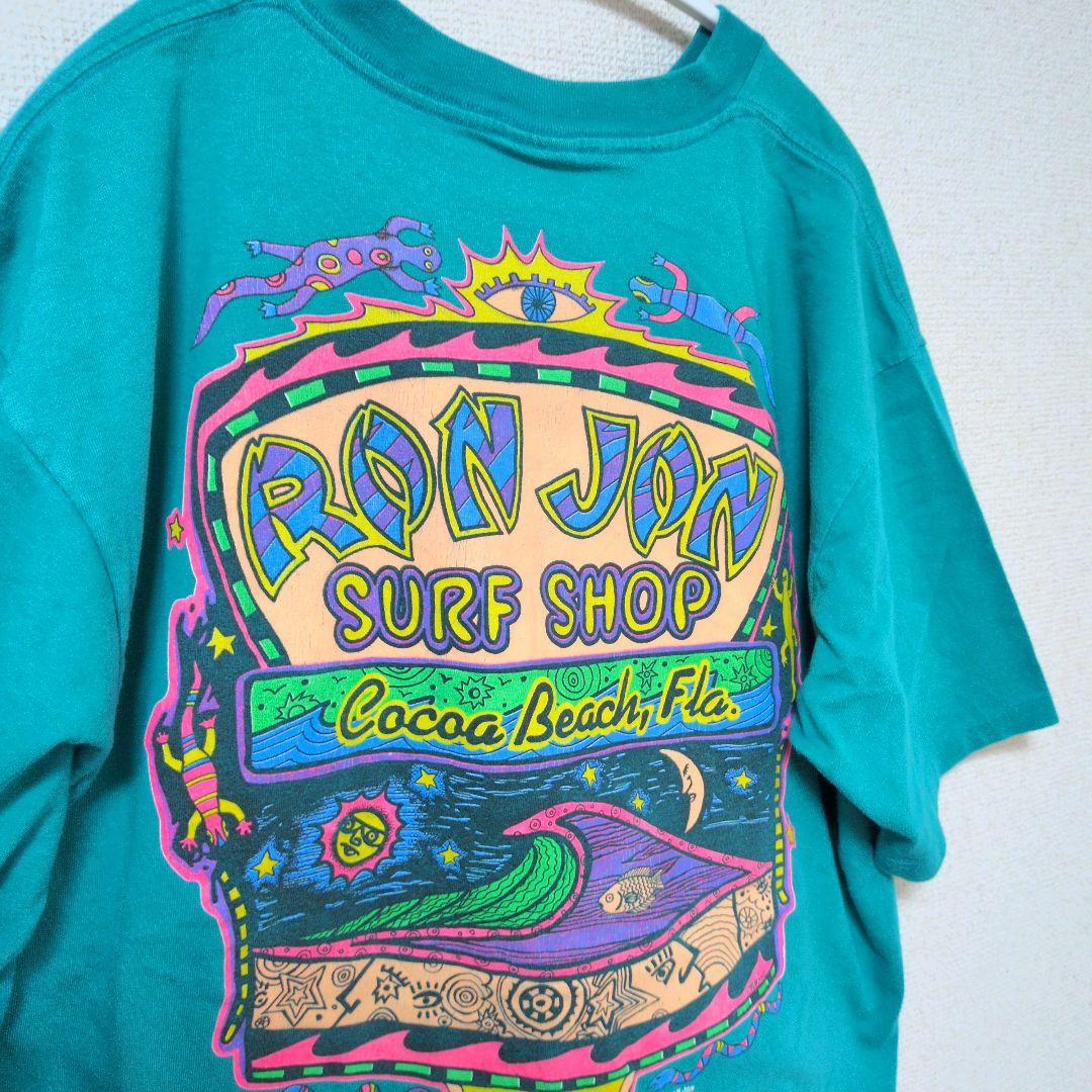 90年代 激レア　ロンジョン　RONJON シングルステッチ　Tシャツターコイズ