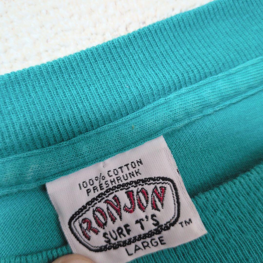 90年代 激レア　ロンジョン　RONJON シングルステッチ　Tシャツターコイズ