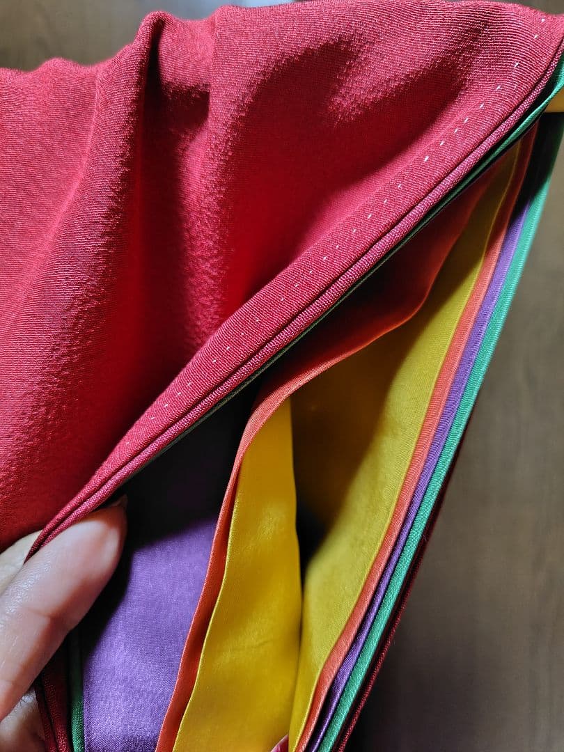 yukky★正絹　手描　暈し染　金彩　お振袖