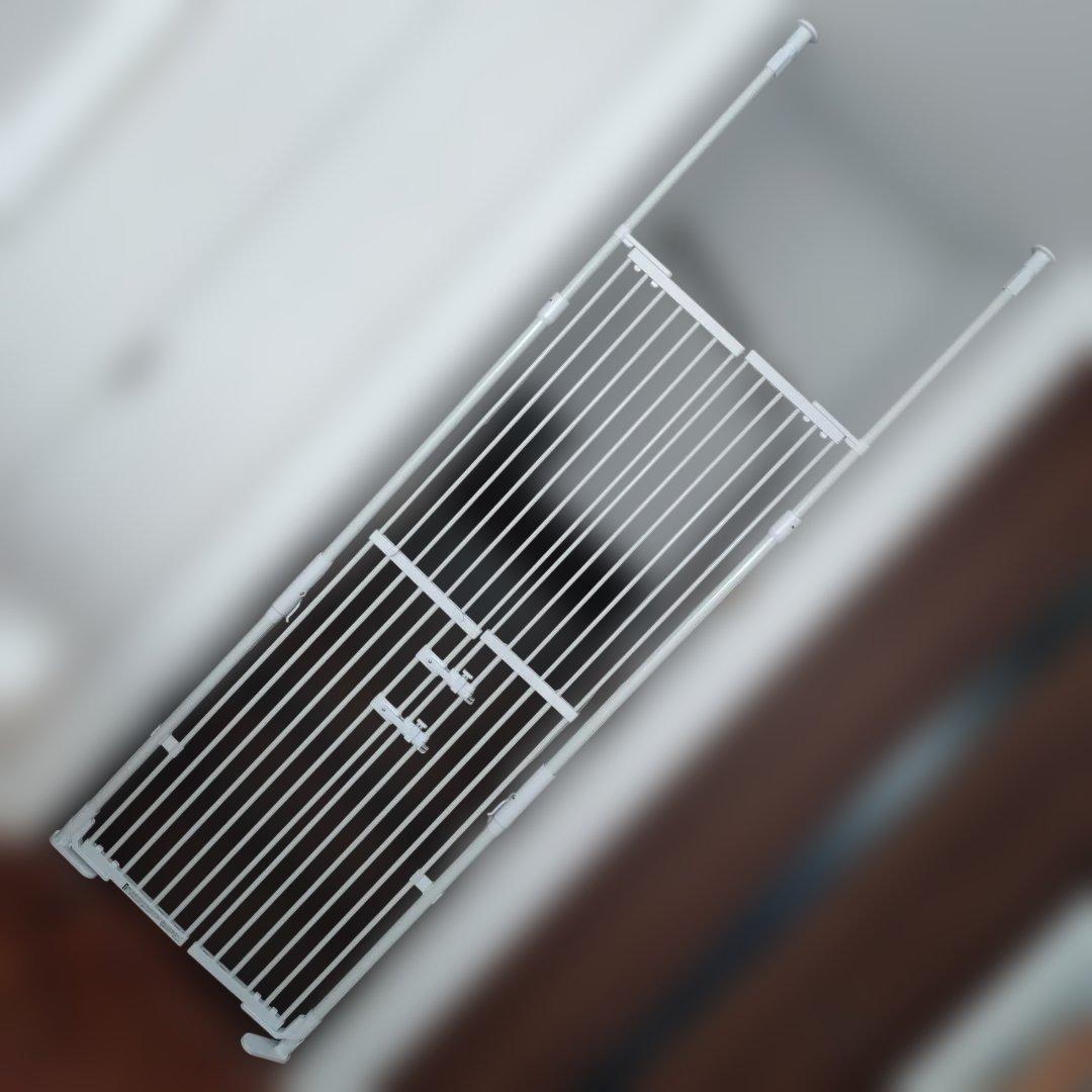 難アリ※のぼれんニャン スリムタイプ ペットゲート 伸縮可能 ドア付き