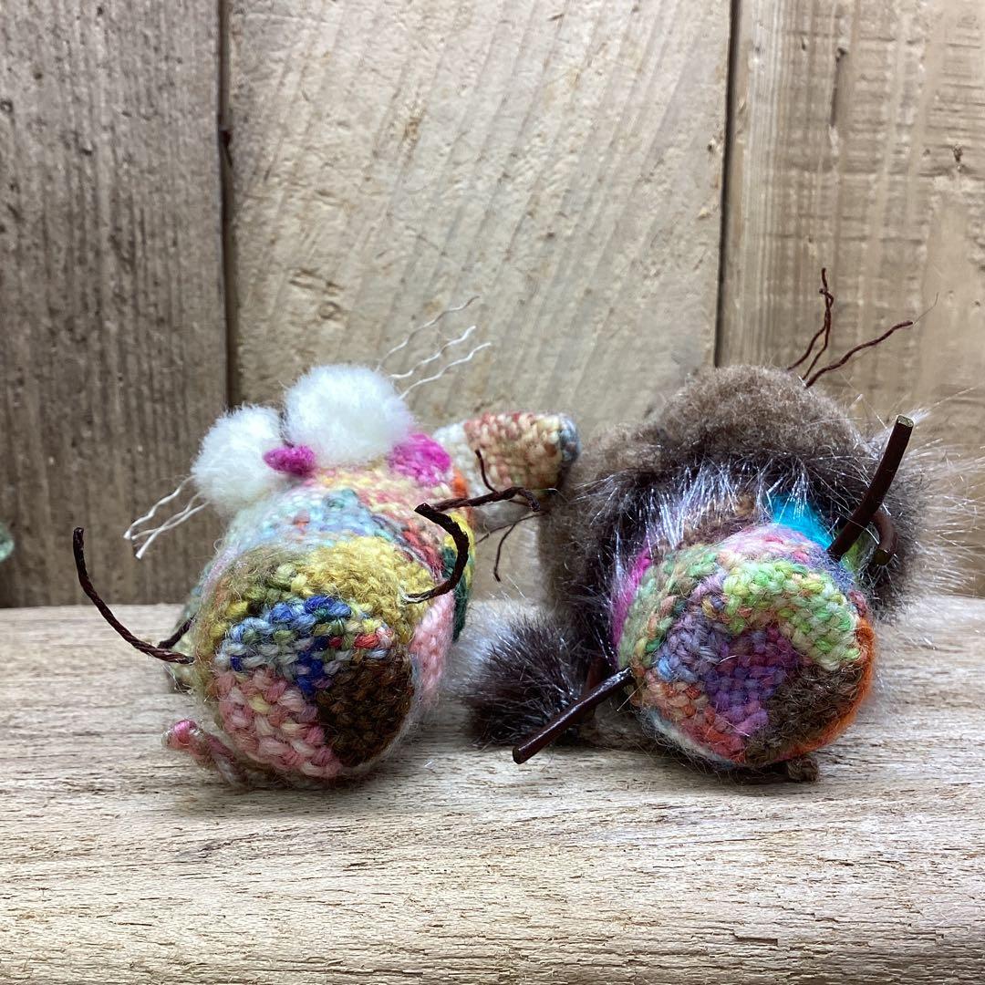 Rusty:ダーニング刺繍　ぬいぐるみ　2つ