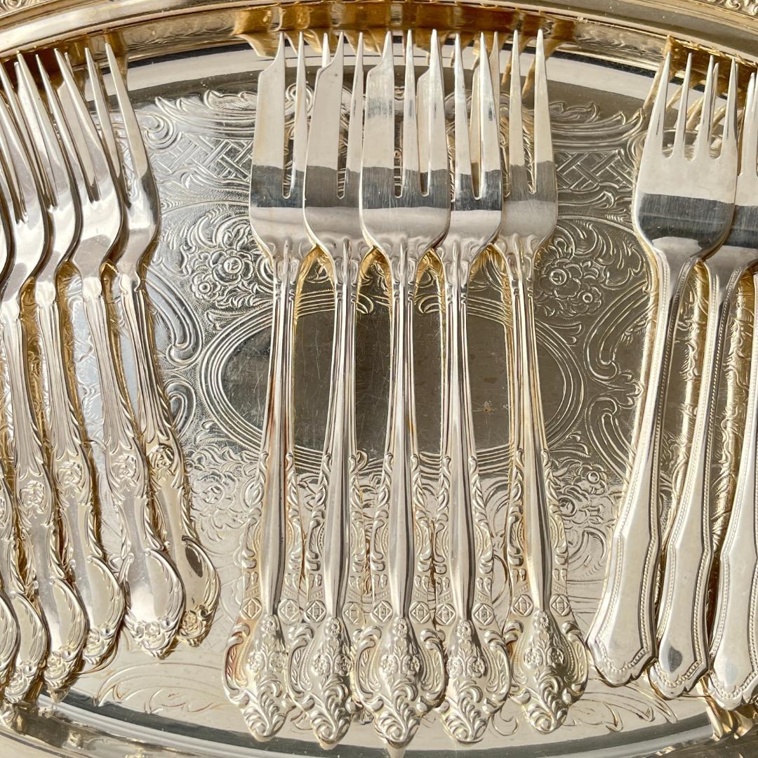 【RODD】ケーキフォーク / デザートフォーク 16本【シルバープレート】