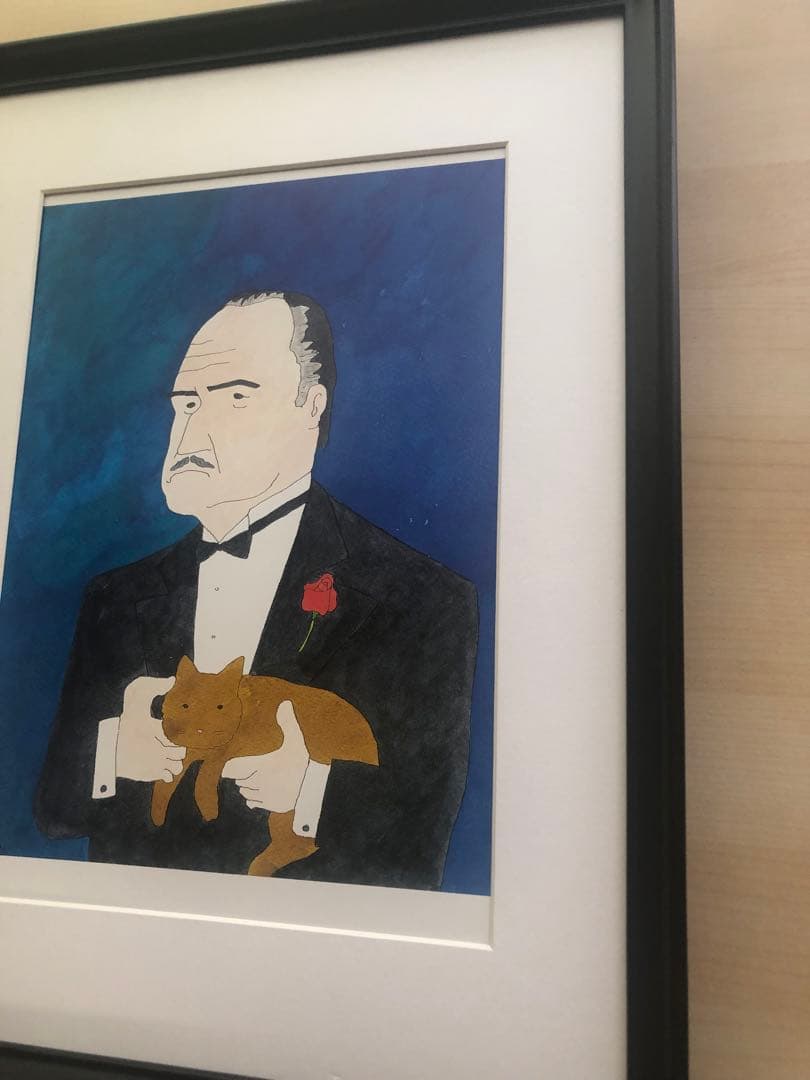 PK額装品 和田誠 映画 ゴッドファーザー マーロンブランド A3額入ポスター風