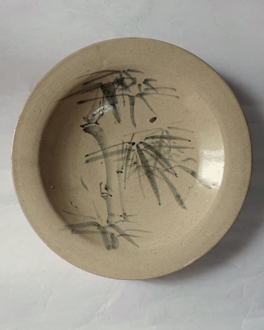 皿(石皿？) 竹絵