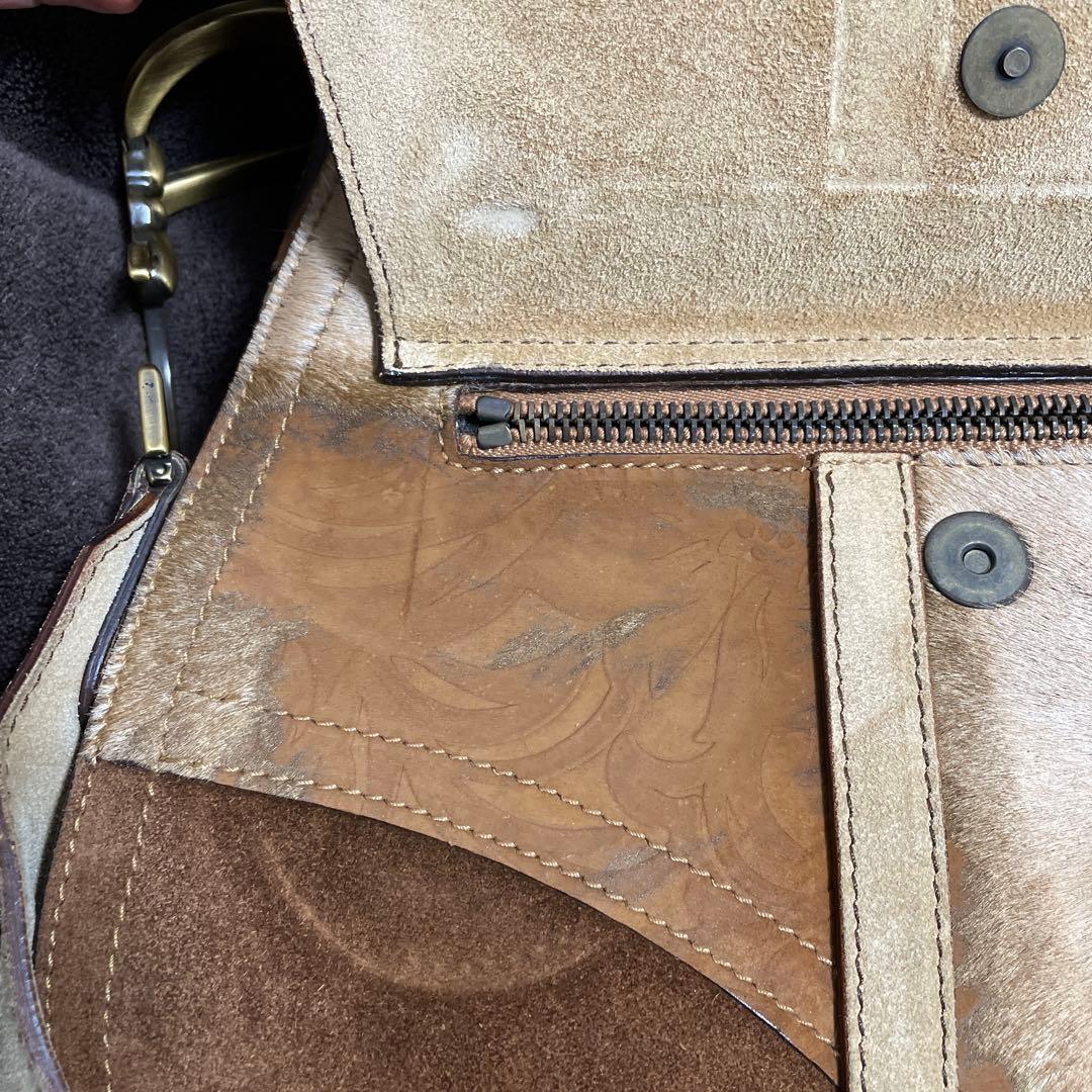 あ　美品　希少クリスチャンディオール　Dior サドル　ハラコ