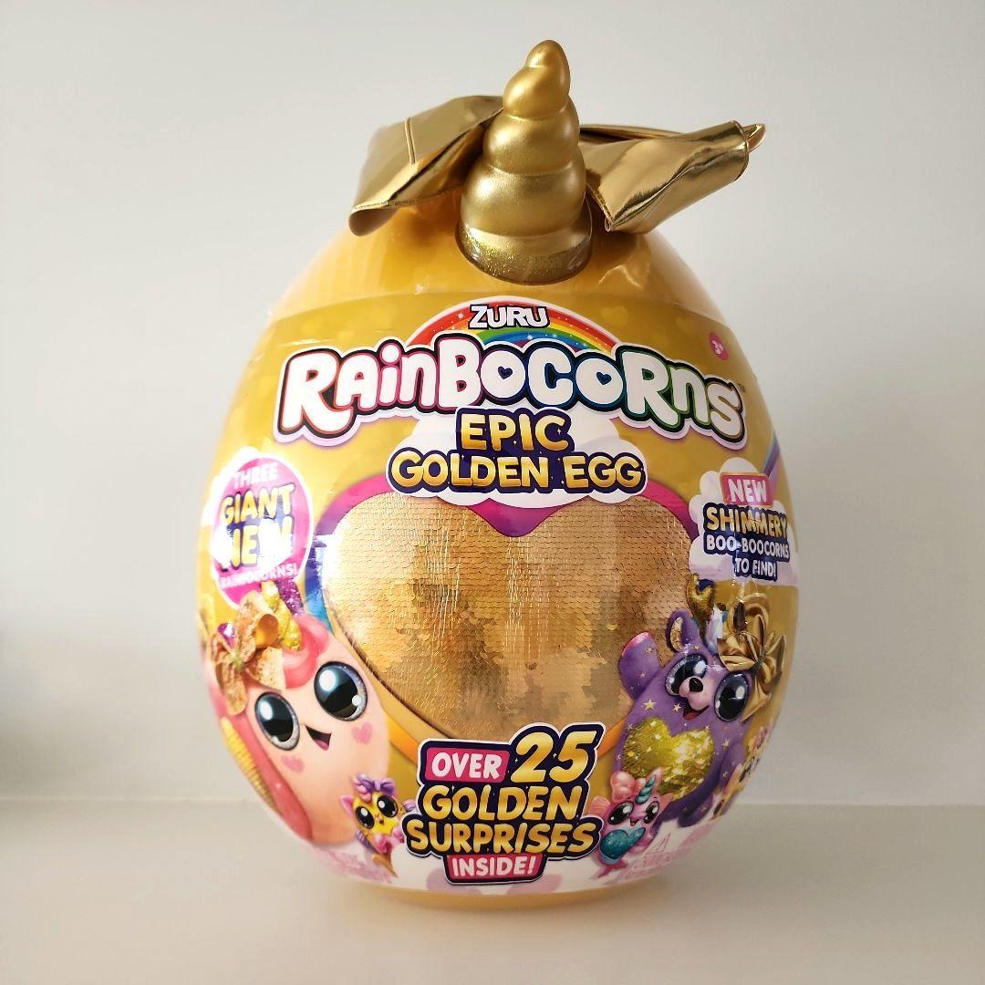 巨大 レインボーコーンズ ゴールデンエッグ　トナカイ　ぬいぐるみ　サプライズトイ