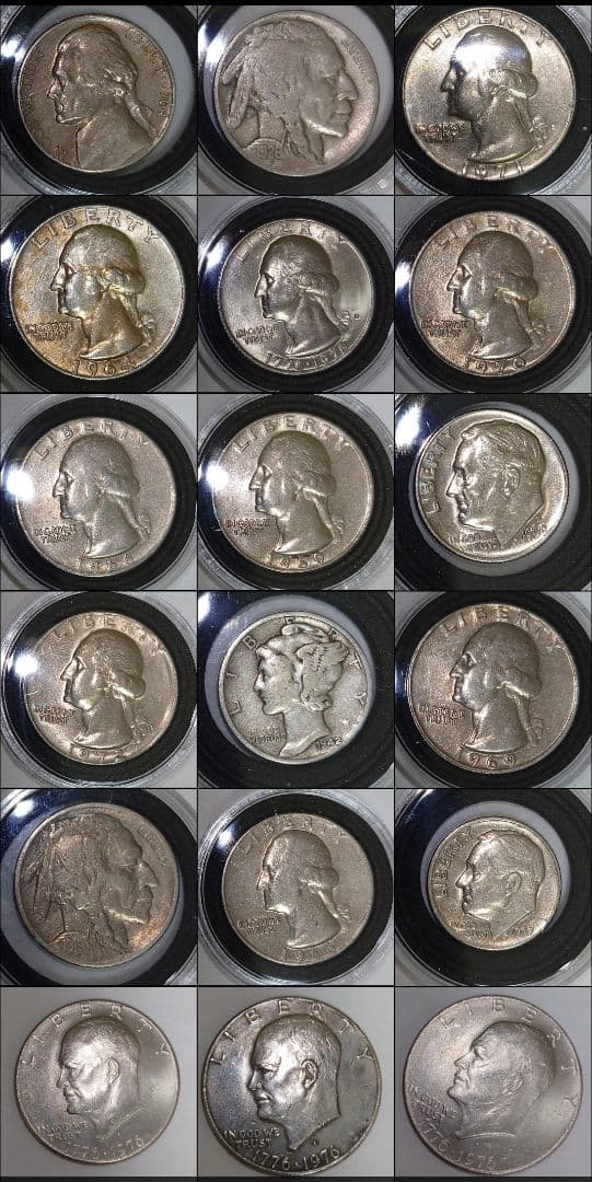 【全195枚】旧銀貨・旧アメリカ硬貨