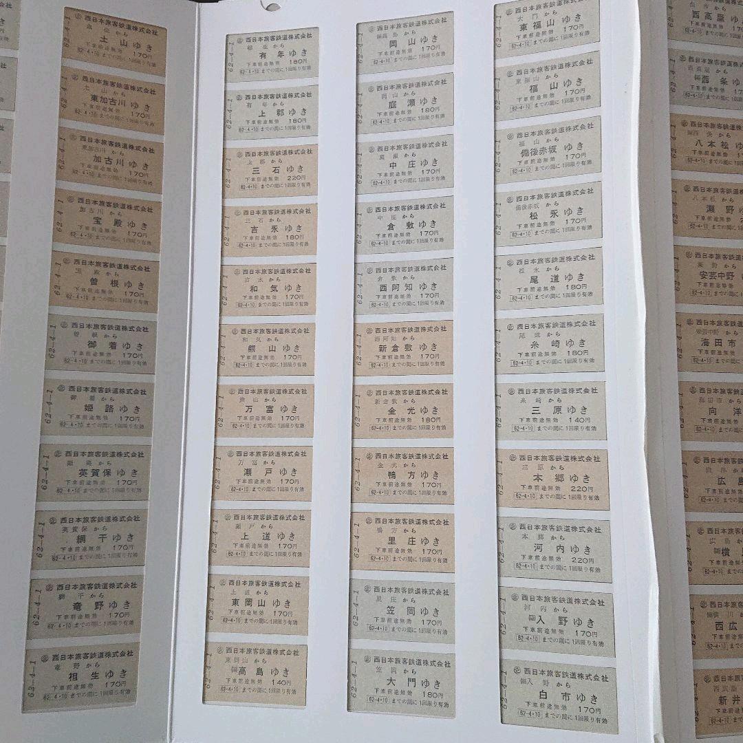 JR西日本 新会社発足記念乗車券