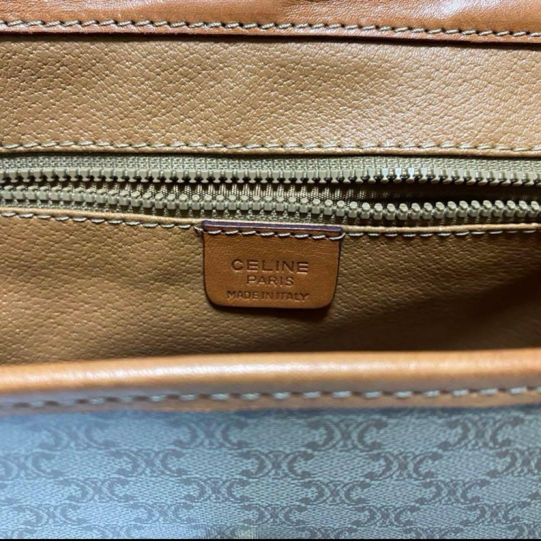 【美品✨】CELINEセリーヌ ショルダーバッグ マカダム柄 ブラウントリオンフ