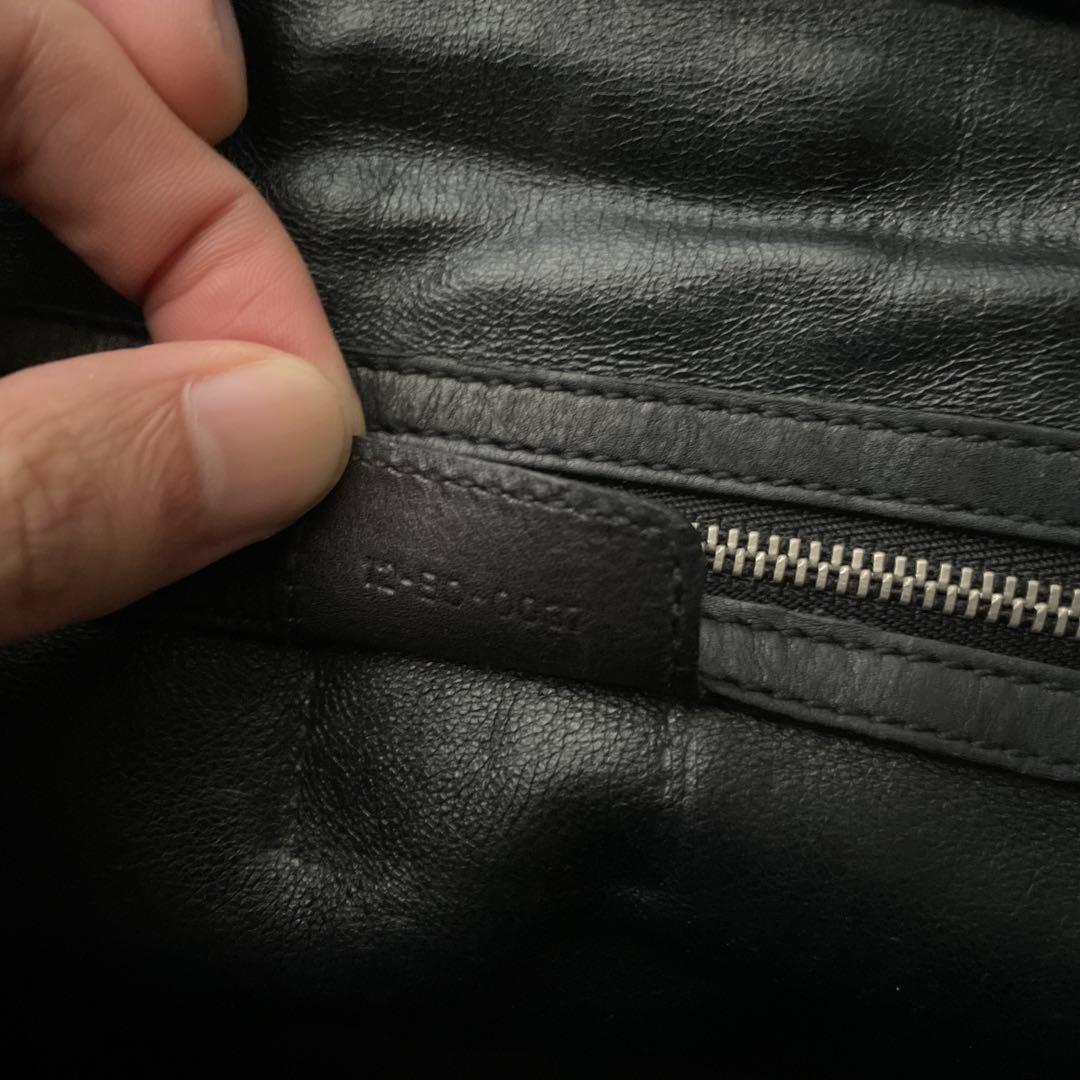 Christian Dior レザー ハンドバッグ 編み込み ブラック