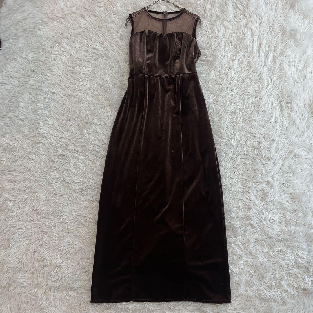 美品 PourVous ボレロセットベロアドレス 結婚式 パーティー お呼ばれ