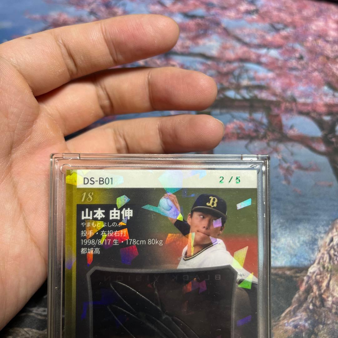 野球　山本　由伸　ネオン　サインカード　世界に５枚