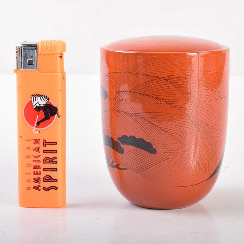 茶道具　山中塗　和田瑾斎造　玄々斎好　曙棗　共箱　V　6878