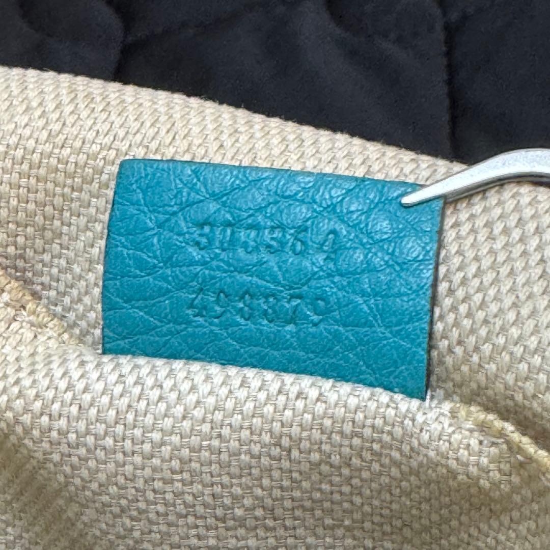 GUCCI グッチ ショルダーバッグ タッセル ターコイズグリーン ソーホー