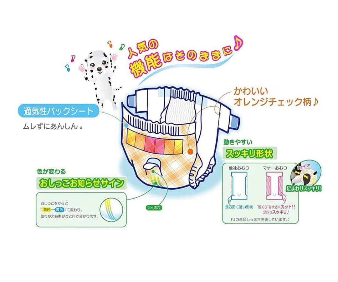 Pone マナーおむつのびーるテープSS 64枚