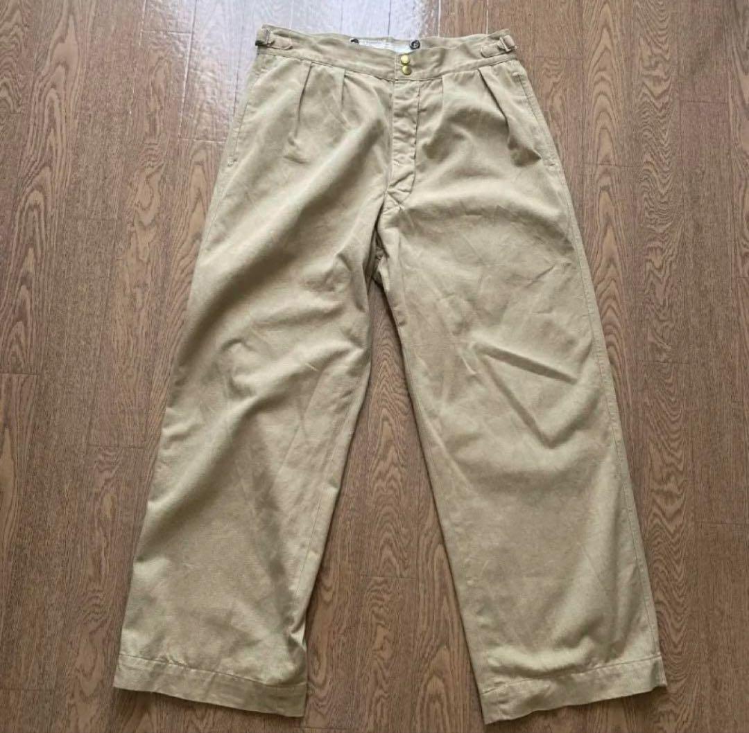 ヴィンテージ オーストラリア軍 50s 60s ベージュ チノパン ワイドパンツ