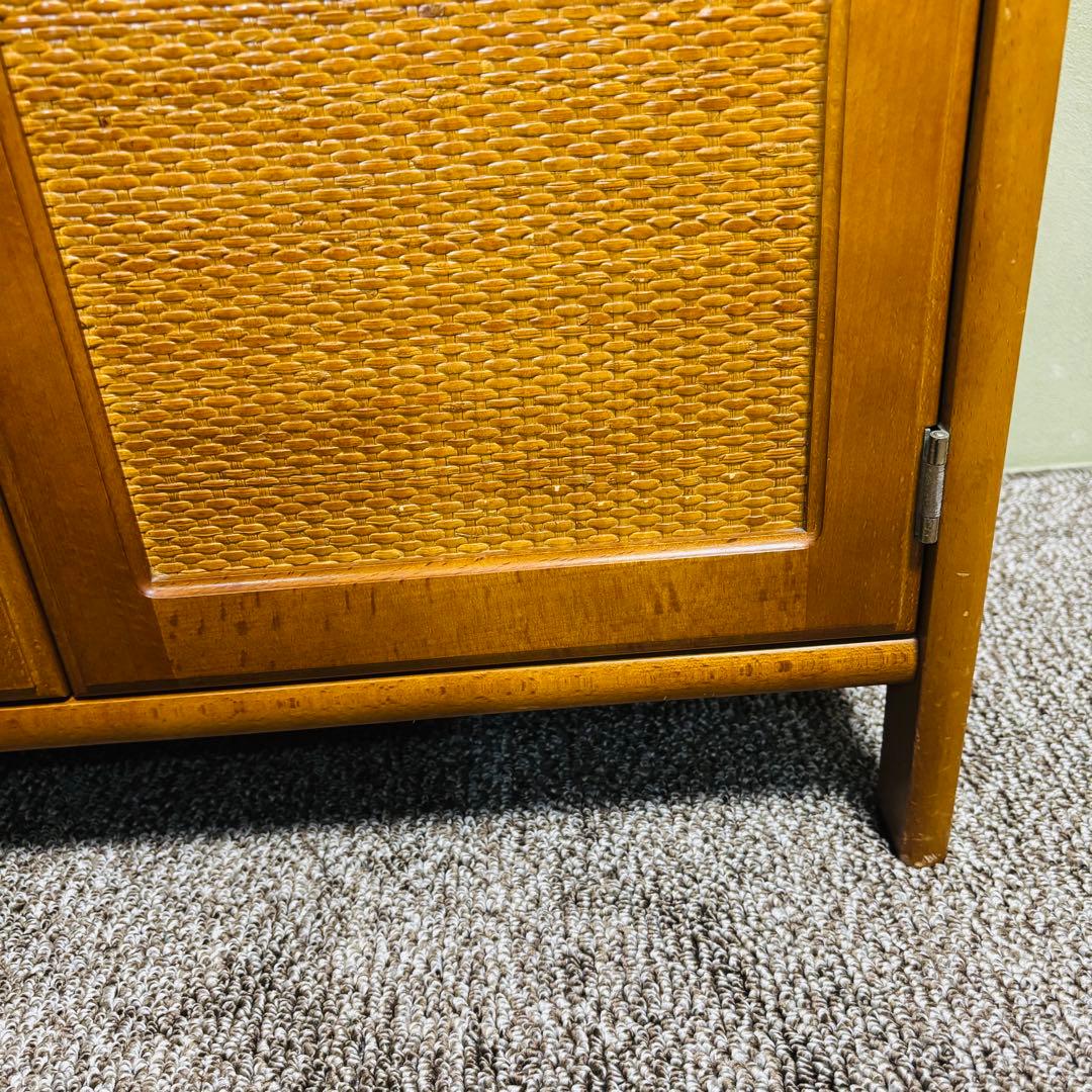 オールドカリモク　電話台　FAX台　キャビネット　昭和レトロ